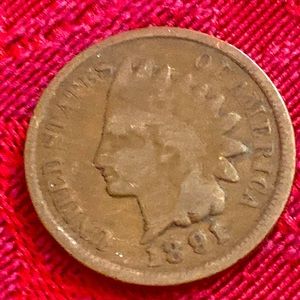 Antique 1891 Indian Head One Cent